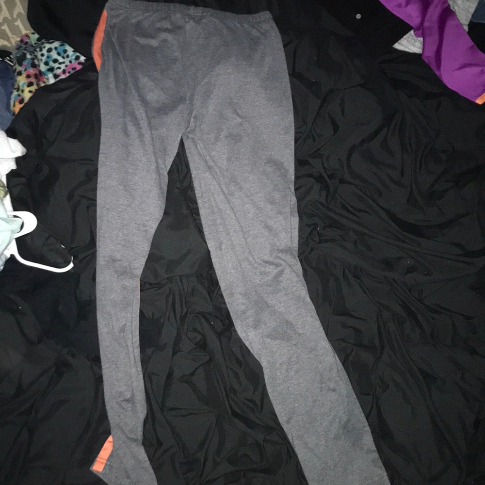 Gray and pink leggings